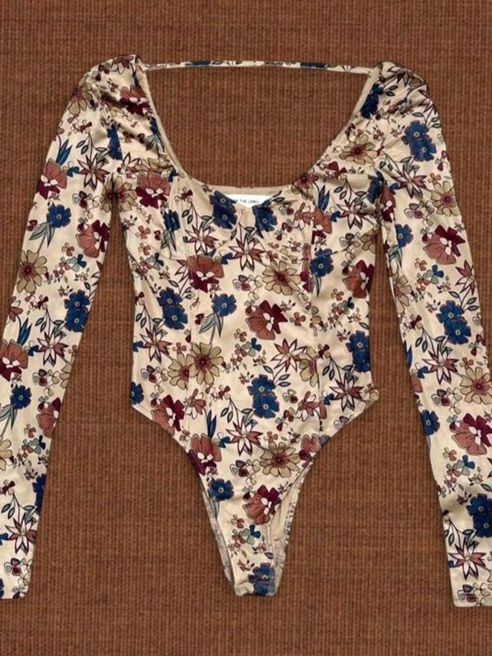 Retro Floral Cream Bodysuit